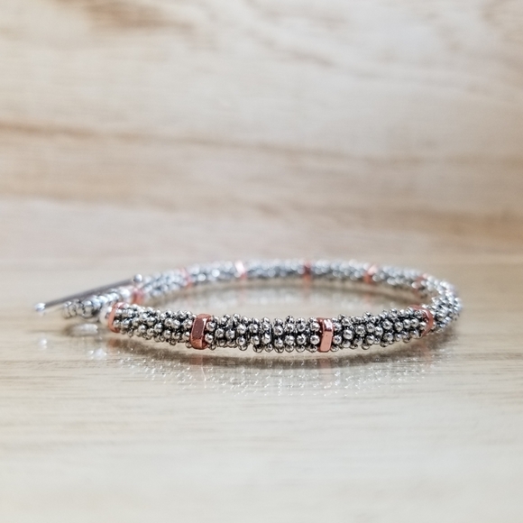 Ladies Two Tone Silver & Copper Beaded Bra… - Picture 3 of 13